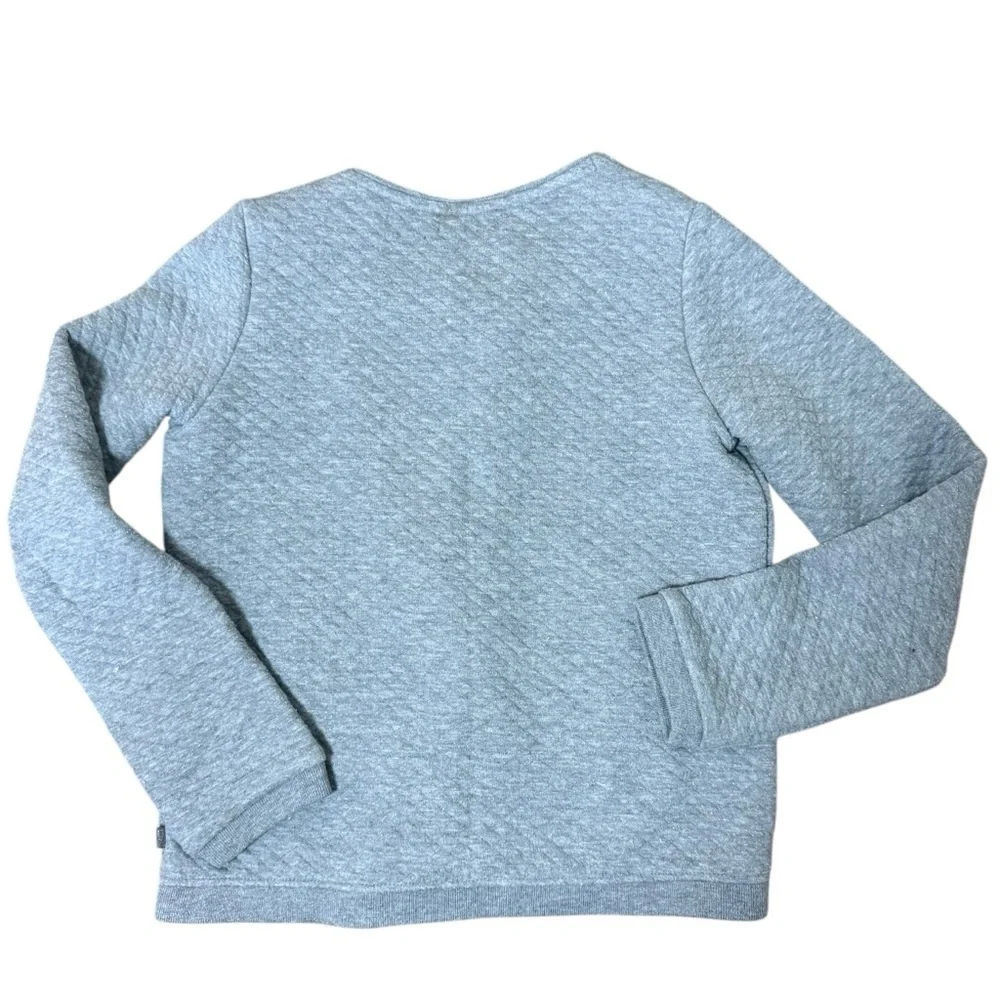 Okaidi| Kids Light Gray Quilted Zip Up Sweatershirt- Size 10 years